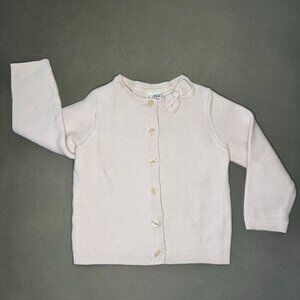 Janie and Jack Baby Pink Bow Cardigan (18–24 Months)
